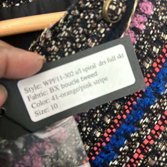 Proenza Schouler Tweed Midi Asymmetric Dress 10 NWT - Picture 11 of 14